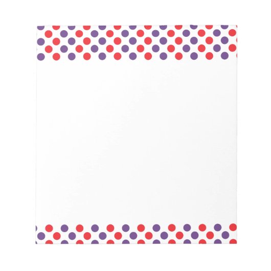 Bloc-note Pois pourpres et rouges (Devant)