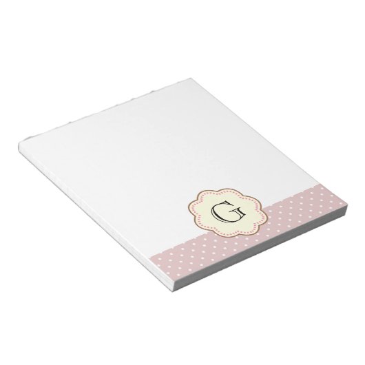 Bloc-note Pois rose (Incliné)
