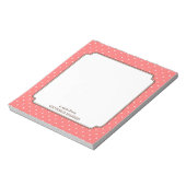 Bloc-note Pois rose point personnalisé girly mignon bloc-not (Tourné)