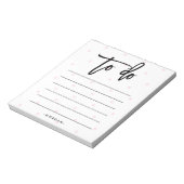 Bloc-note Pois roses et typographie à faire (Tourné)