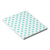 Bloc-note Pois turquoise (Incliné)