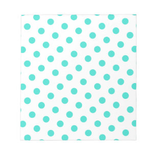Bloc-note Pois turquoise