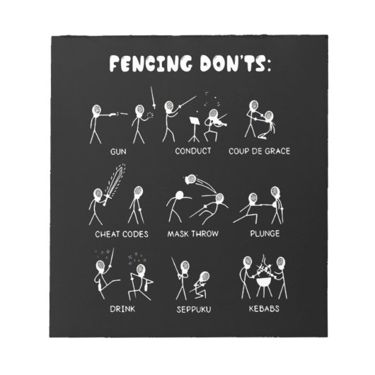 Bloc-note Poison de Fencing | I Always Win All Match (Devant)