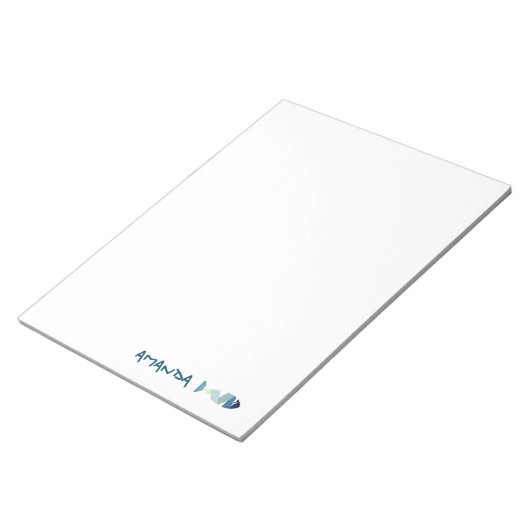 Bloc-note Poisson bleu de natation Abstraite (Incliné)