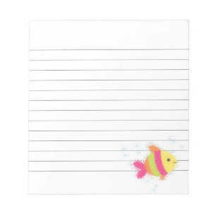Bloc-note Poisson Cartoon mignon