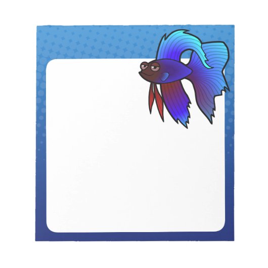 Bloc-note Poisson combattant de dessin animé / Poisson comba (Devant)