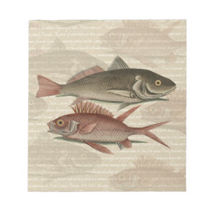 Bloc-note Poisson Perche Rouge Pêcheur d'Art