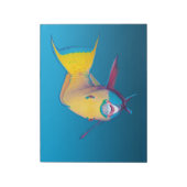 Bloc-note Poisson-perroquet Gros plan ! Arrière - plan bleu (Tourné)