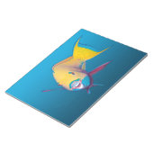 Bloc-note Poisson-perroquet Gros plan ! Arrière - plan bleu (Incliné)