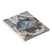 Bloc-note Poisson rouge sur quai et corde (Incliné)