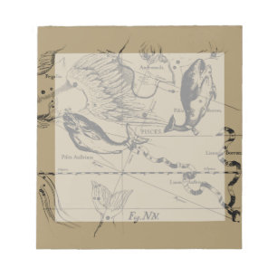 Bloc-note Poissons Constellation Hevelius 1690 Décor