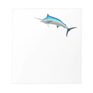 Bloc-note Poissons de jeu de Marlin bleu