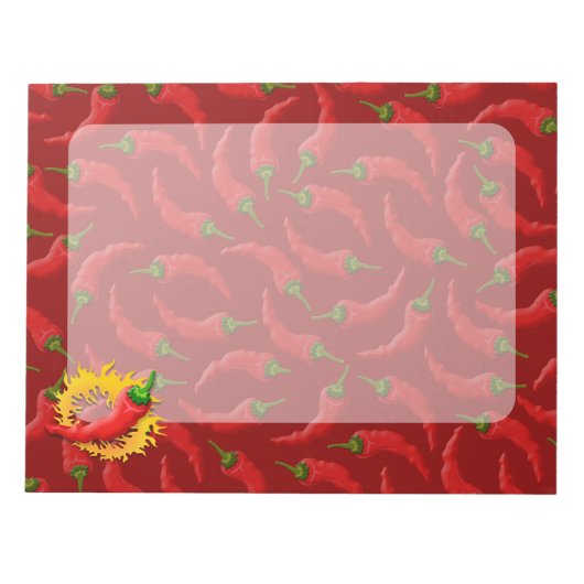 Bloc-note Poivre avec flamme (Devant)