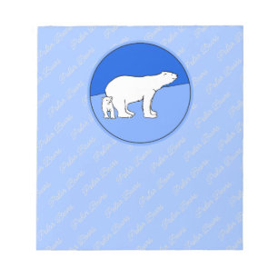 Bloc-note Polar Bear Mom and Cub Peinture - Wildlife Art