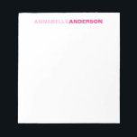 Bloc-note Police En Gras Chic Chic Chic Personnalisée Pour S<br><div class="desc">Le design présente votre prénom et votre nom de famille dans une typographie de police en gras et deux nuances différentes de bleu. Vous pouvez customiser plus loin les couleurs avec l'option "Personnaliser It".</div>