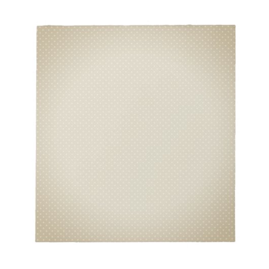 Bloc-note Polka Blanc Beige Point Simple Rétro (Devant)