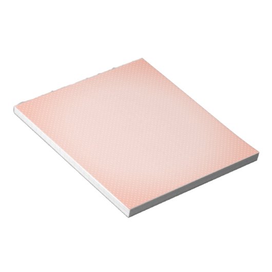 Bloc-note Polka blanche rose point simple rétro (Incliné)