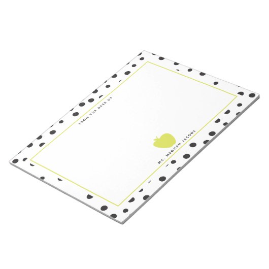 Bloc-note Polka Dot Neon Enseignant (Incliné)