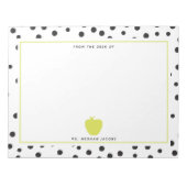 Bloc-note Polka Dot Neon Enseignant (Devant)