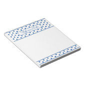 Bloc-note Polka simple bleu point personnalisé (Incliné)