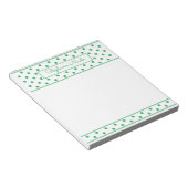 Bloc-note Polka simple point vert personnalisé (Incliné)