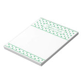 Bloc-note Polka simple point vert personnalisé (Tourné)