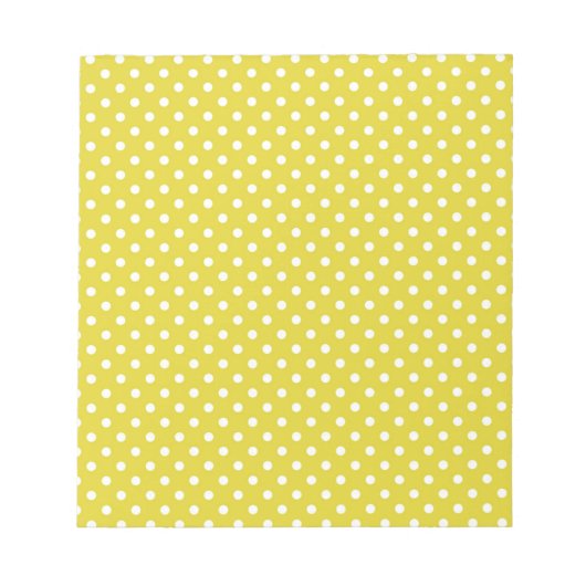Bloc-note Polkadot jaune et blanc (Devant)