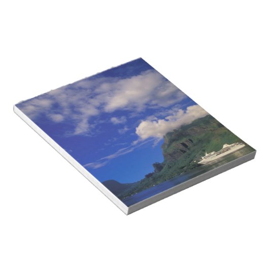 Bloc-note Polynésie française, Moorea. Cooks Bay. Bateau de  (Incliné)