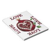 Bloc-note Pomegranate Heart LOVE Valentine (Incliné)