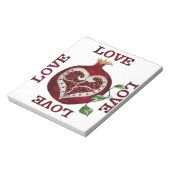Bloc-note Pomegranate Heart LOVE Valentine (Tourné)