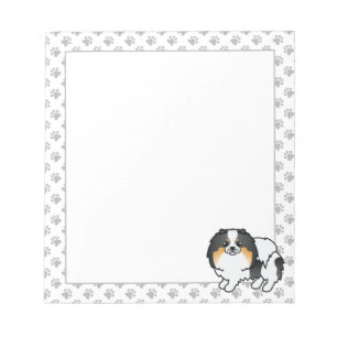 Bloc-note Pomeranian Tricolore Blanc Chien de Dessin Animé M
