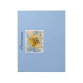 Bloc-note Poméranien dans Daisies Peinture - Art Chien origi (Tourné)