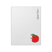Bloc-note Pomme rouge ver vert (Tourné)