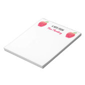 Bloc-note Pommes Rouges Une Note De L'Enseignant Personnalis (Tourné)