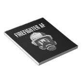 Bloc-note Pompier AF | Masque gaz | Funny Firefighter (Incliné)