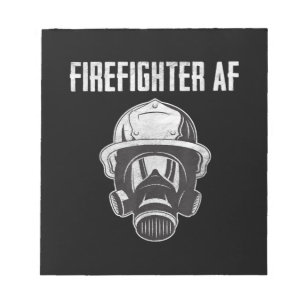 Bloc-note Pompier AF Masque gaz Funny Firefighter