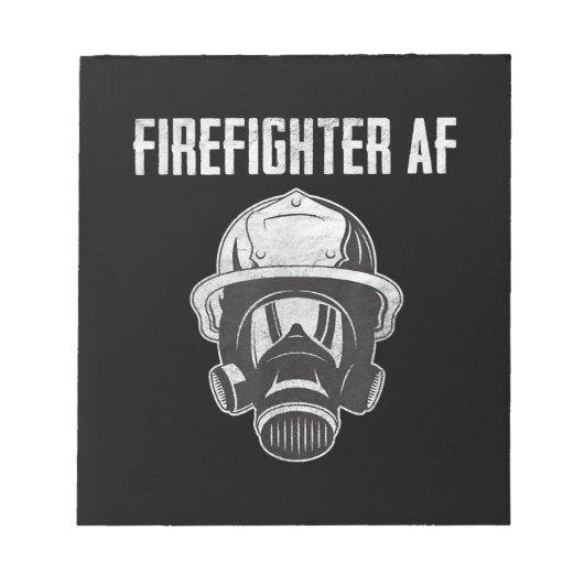 Bloc-note Pompier AF | Masque gaz | Funny Firefighter (Devant)