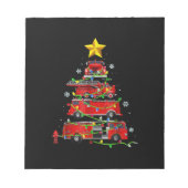 Bloc-note Pompier Camion Arbre de Noël Hommes Femmes (Devant)