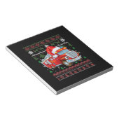 Bloc-note Pompier Pompier Noël mignon garçon Santa Hat (Incliné)