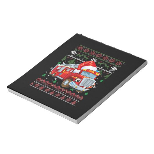 Bloc-note Pompier Pompier Noël mignon garçon Santa Hat (Tourné)