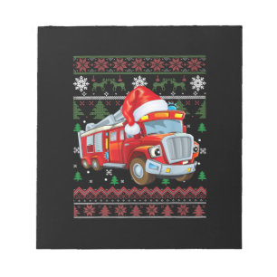 Bloc-note Pompier Pompier Noël mignon garçon Santa Hat
