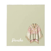 Bloc-note Poncho Rose Avocat Menthe (Devant)