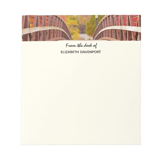 Bloc-note Pont rustique en bois dans le pays (Devant)