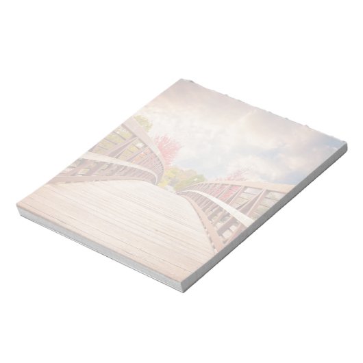 Bloc-note Pont rustique en bois dans le pays (Tourné)