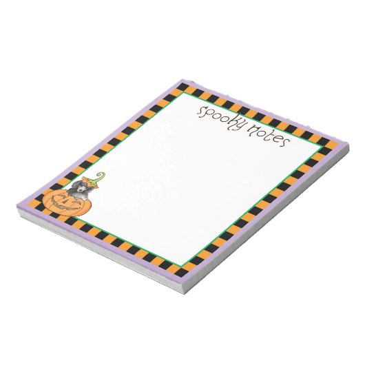 Bloc-note Poodé d'Halloween miniature (Tourné)