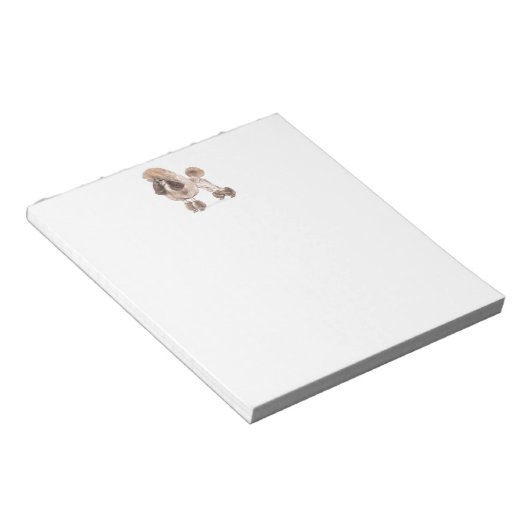 Bloc-note Poodle — Afficher le manteau (Incliné)