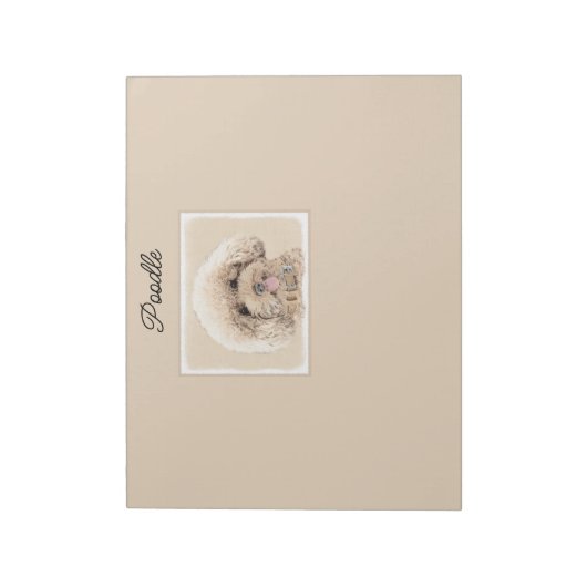 Bloc-note Poodle Miniature Toy Apricot Crème Chien Brown Art (Tourné)