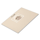 Bloc-note Poodle Miniature Toy Apricot Crème Chien Brown Art (Incliné)