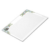 Bloc-note Poodle sur Floral d'hiver [bordé] (Incliné)