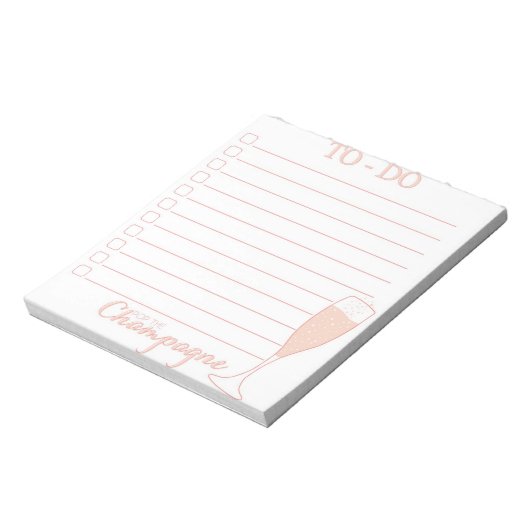Bloc-note Pop the Champagne To Do List (Tourné)